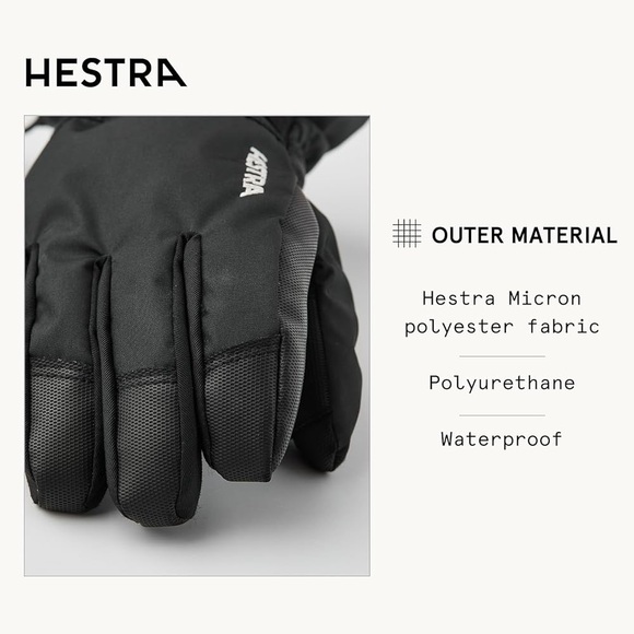 Hestra Gauntlet Kids Ski Gloves 7 Large (Age 12-13 yrs) Navy Blue - Picture 10 of 10